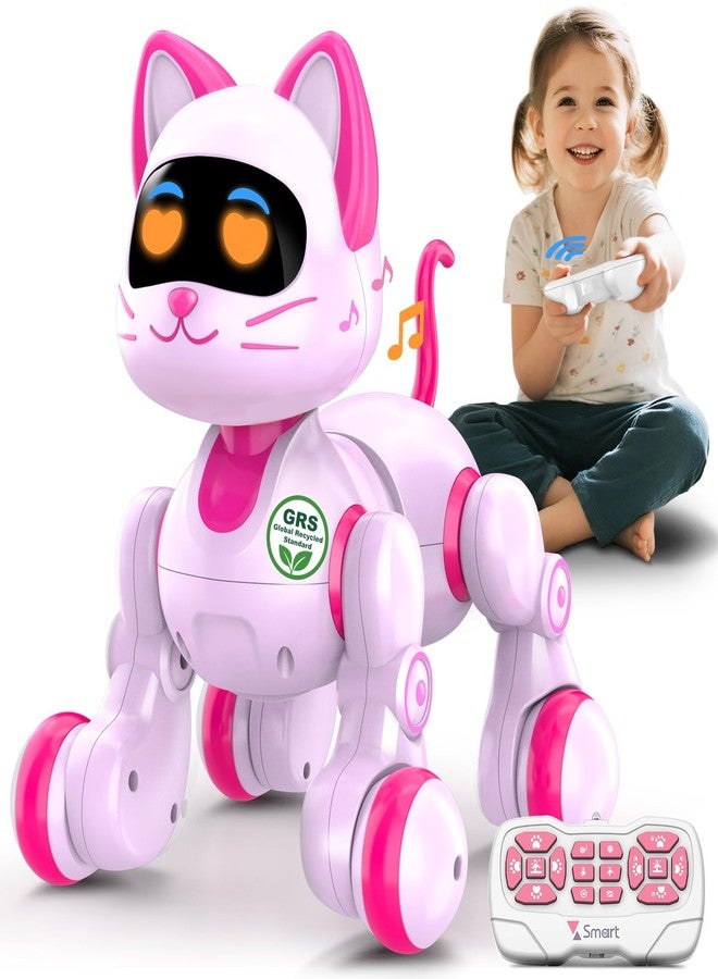 Nicmore Robot Cat Interactive Toys for Girls: Remote Control Pet for Kids Age 4-6 Gifts for 3 4 5 6 7 8 Year Old Gilrs RC Toys with Touch Sensing Gestures Christmas Birthday Gift Ideas - Image 1